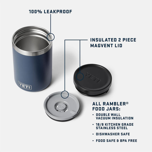 YETI Rambler 16 oz Food Jar, Vacuum Insulated, Stainless Steel, With Airtight Lid