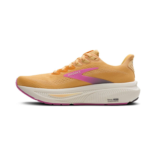 Brooks Women's Ghost 17 running shoe in peach and pink