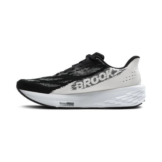 Brooks Women's Launch 11 neutral running shoe in black and white
