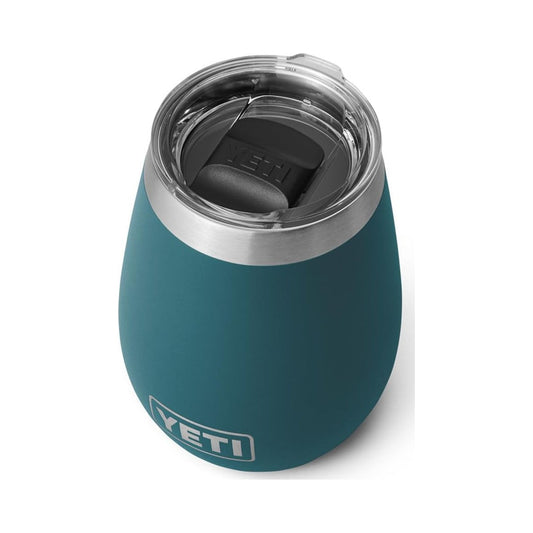 YETI Rambler 284 ml insulated stainless steel wine tumbler in teal with MagSlider lid