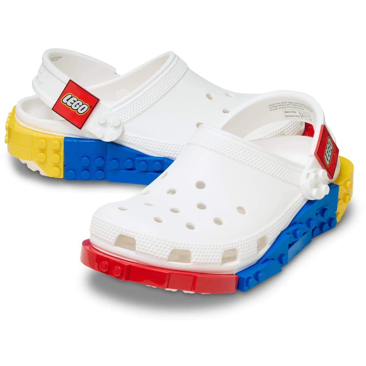 Crocs Unisex-Adult Classic LEGO System Clogs, LEGO Shoes for Women and Men