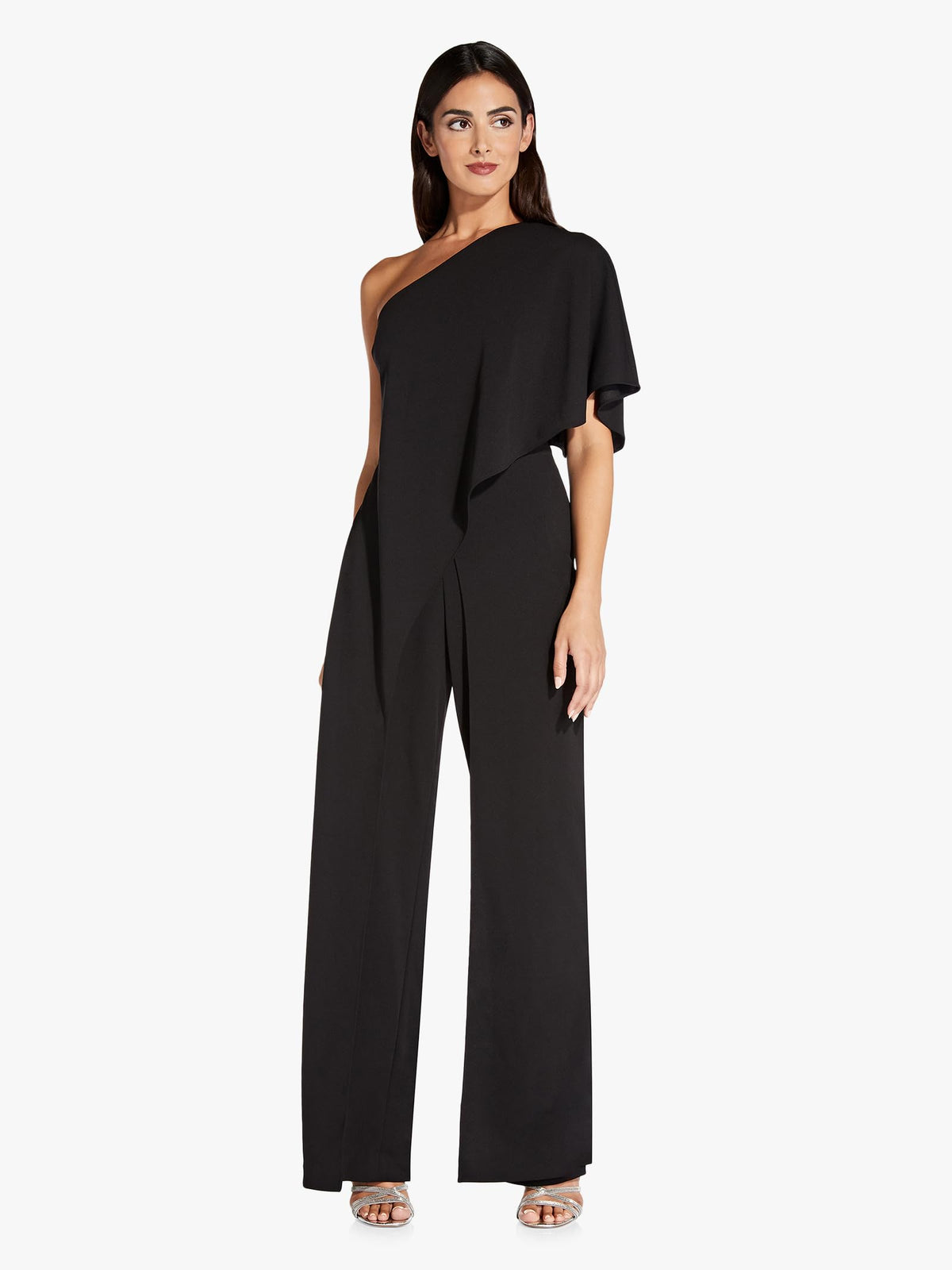 Adrianna Papell Women's One Shoulder Jumpsuit
