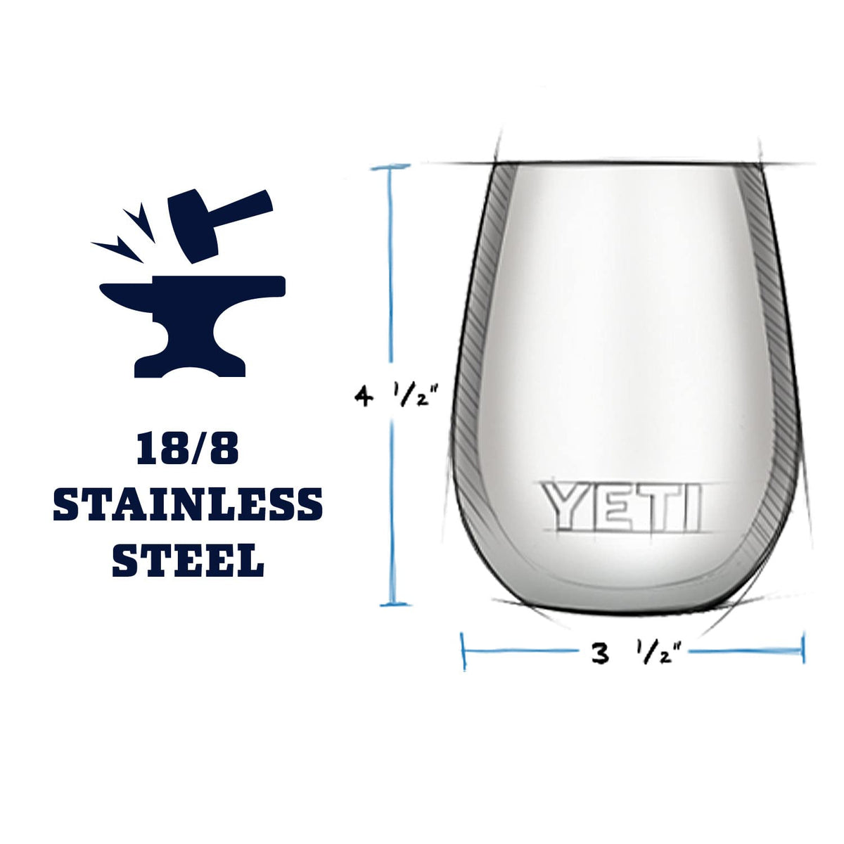 YETI Rambler 10 oz Wine Tumbler with MagSlider Lid