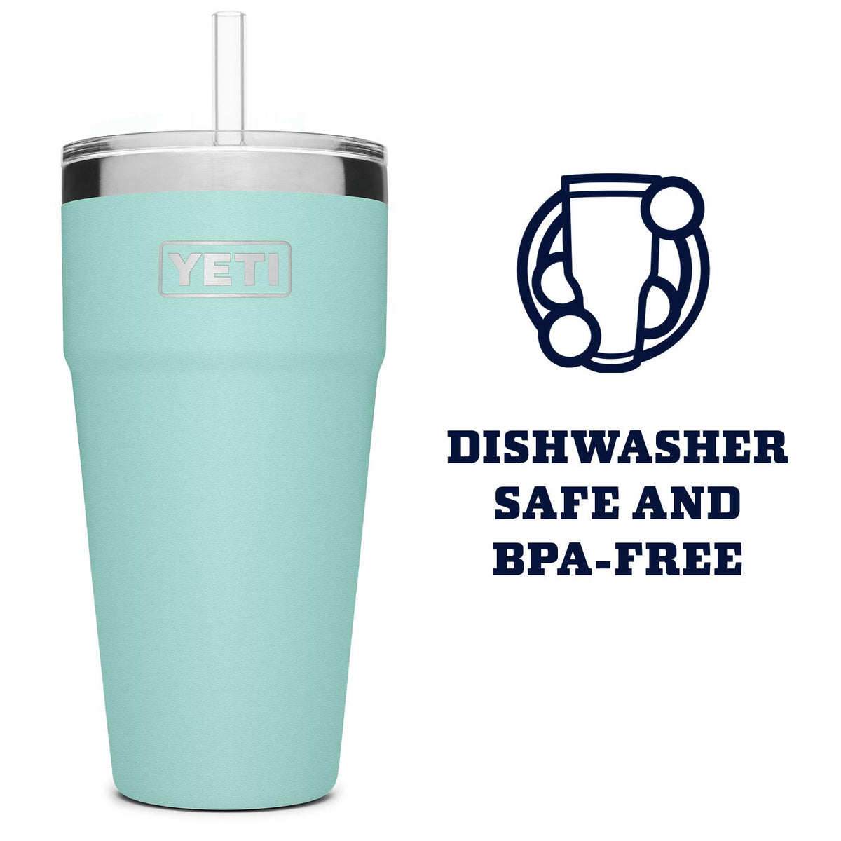 YETI Rambler 26 oz Straw Cup with Straw Lid