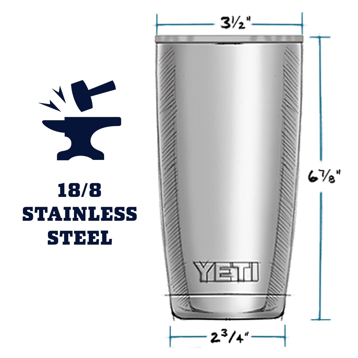 YETI Rambler 20 oz Tumbler with MagSlider Lid