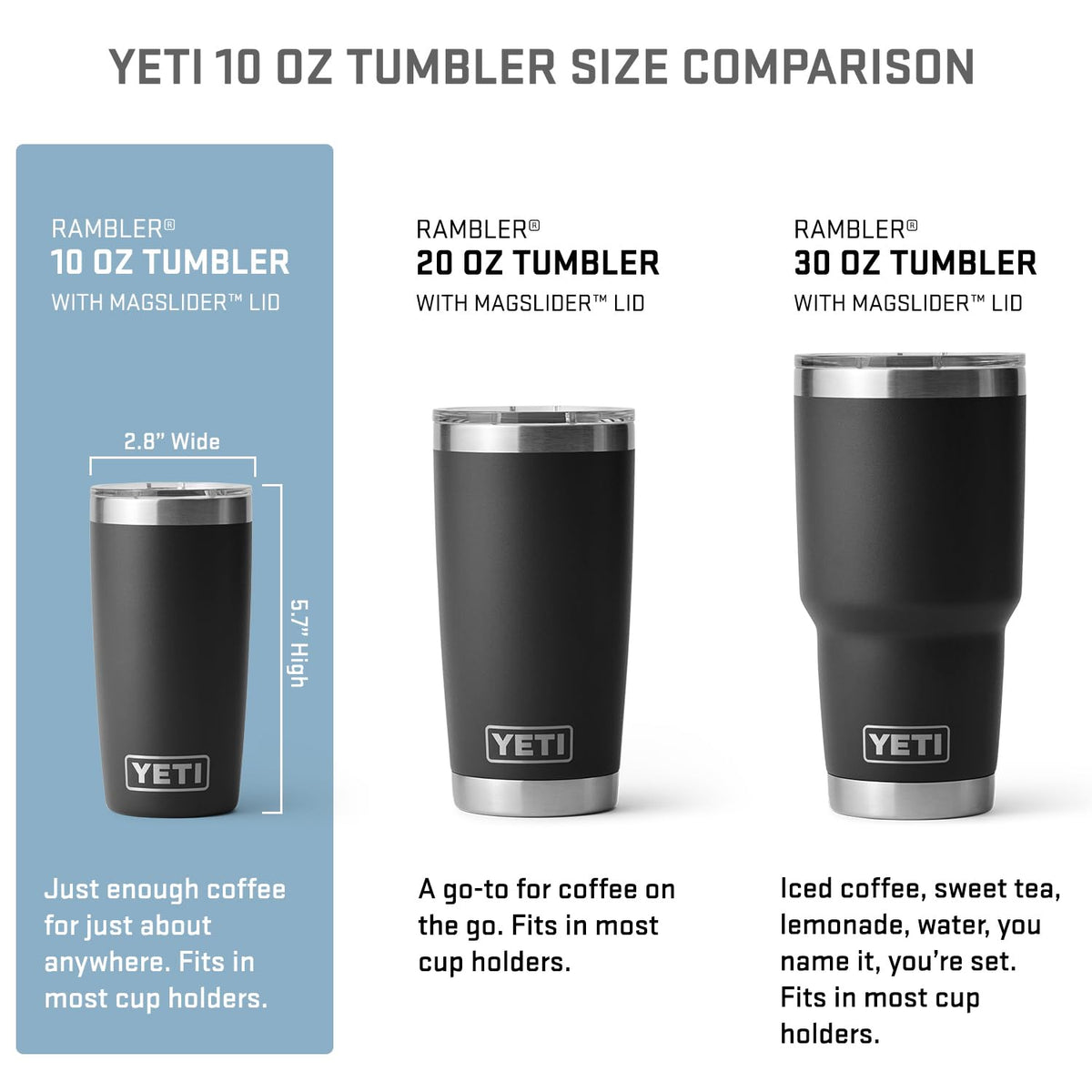 YETI Rambler 10 oz Stainless Steel Tumbler with MagSlider Lid
