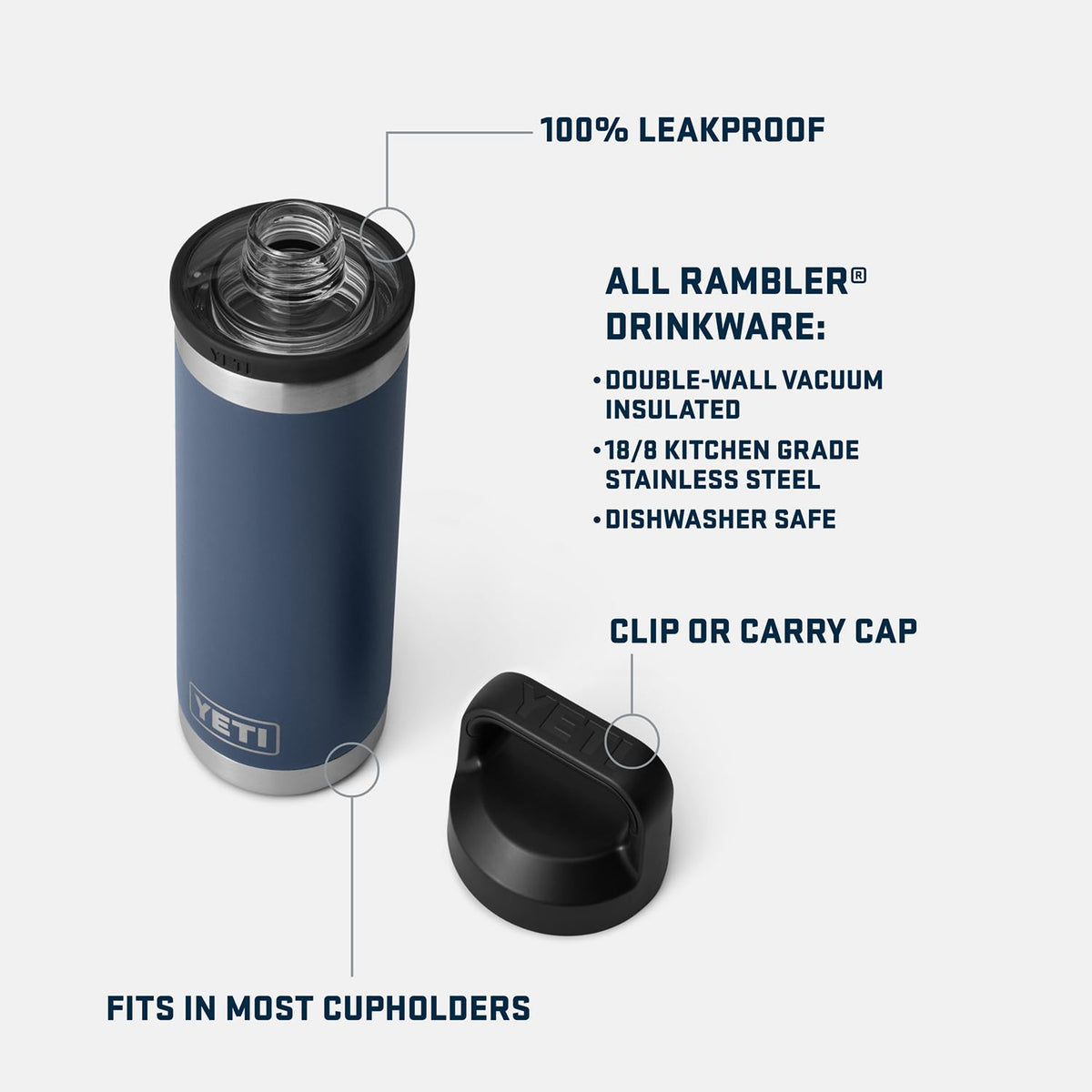 YETI Rambler 18 oz Bottle with Chug Cap