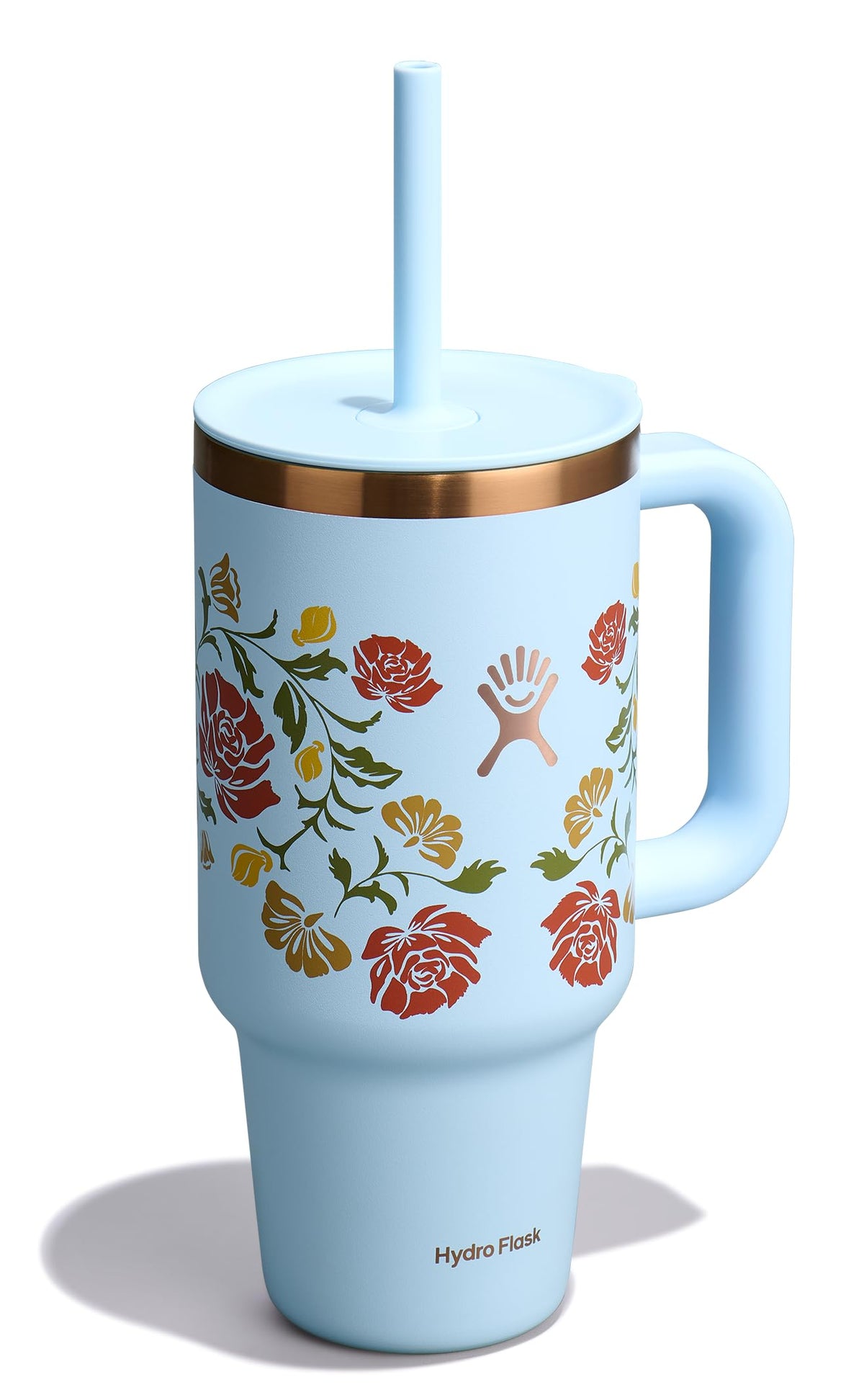 Hydro Flask Travel Tumbler with Handle, Lid and Straw