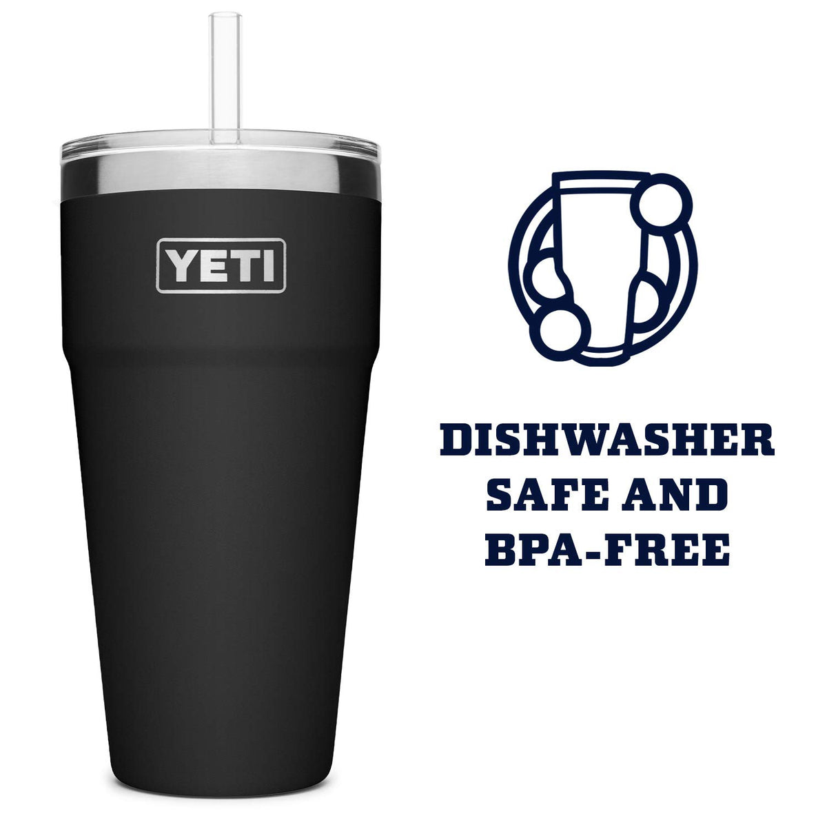 YETI Rambler 26 oz Straw Cup with Straw Lid