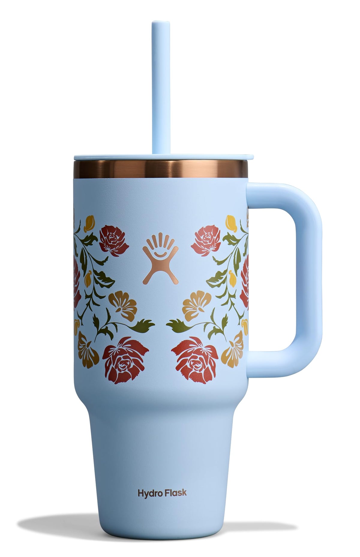 Hydro Flask Travel Tumbler with Handle, Lid and Straw