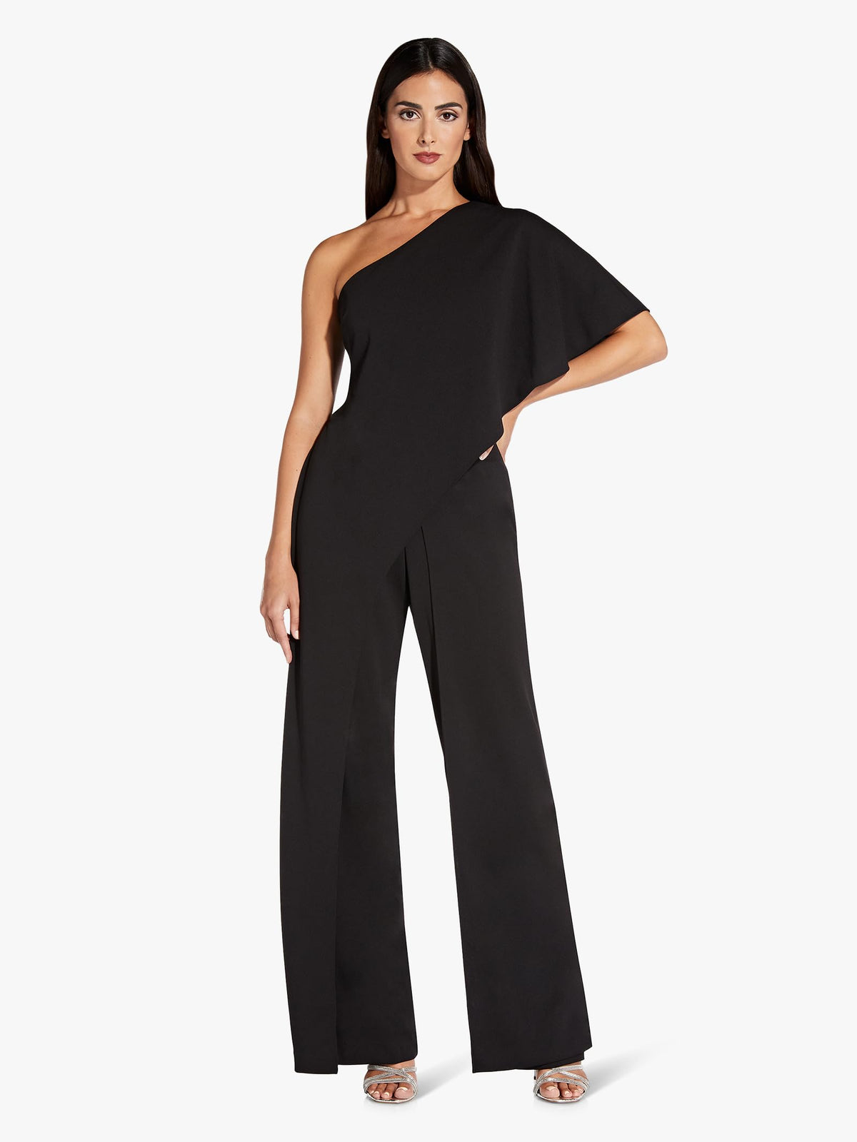Adrianna Papell Women's One Shoulder Jumpsuit
