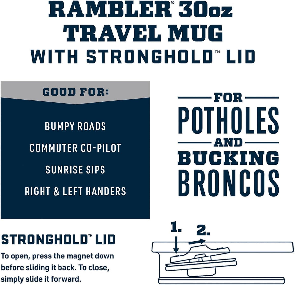 YETI Rambler 30 oz Travel Mug with Stronghold Lid