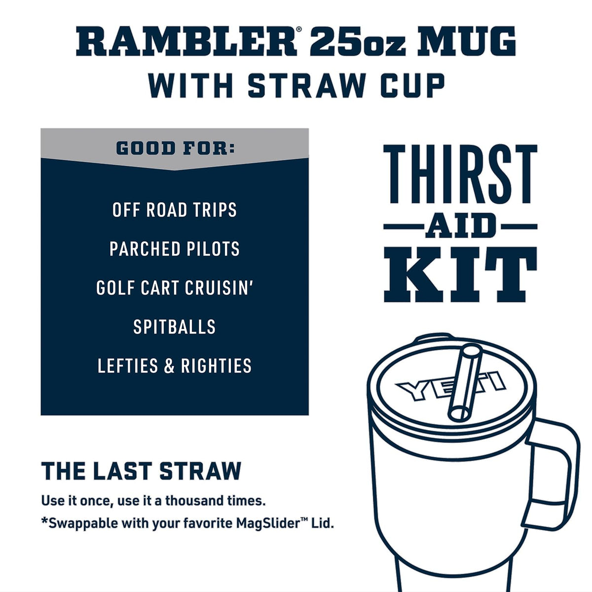 YETI Rambler Straw Mug with Handle