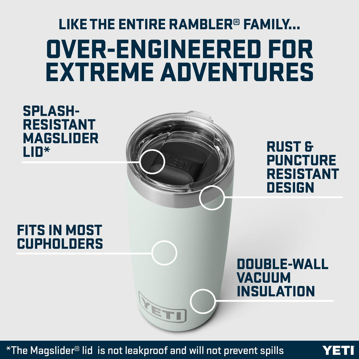 YETI Rambler 10 oz Stainless Steel Tumbler with MagSlider Lid