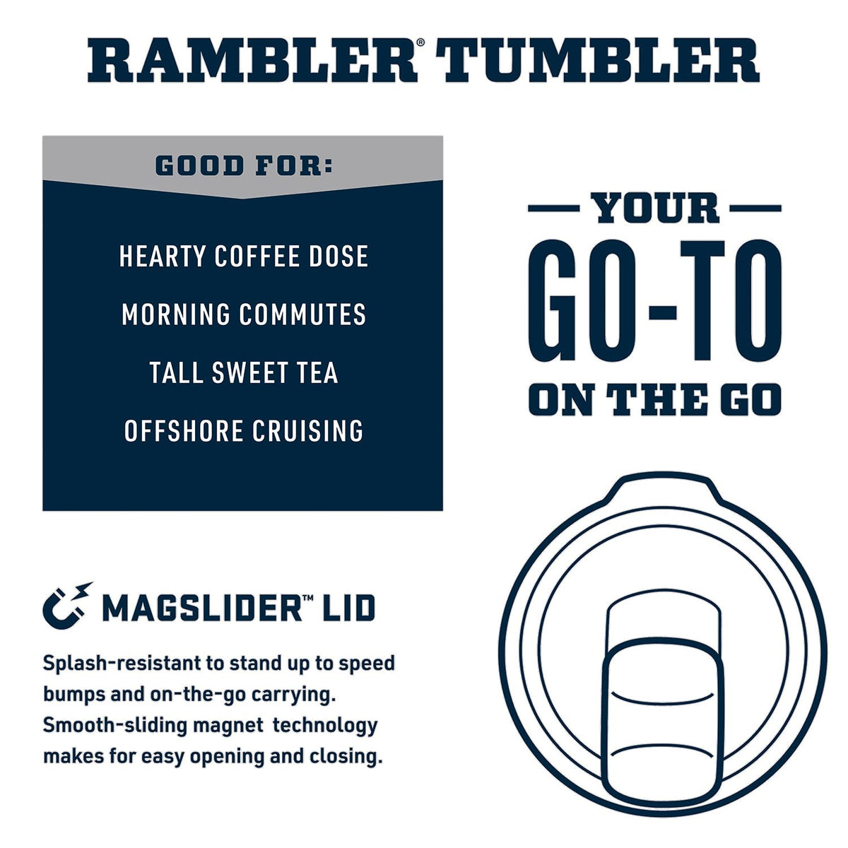 YETI Rambler 20 oz Tumbler with MagSlider Lid