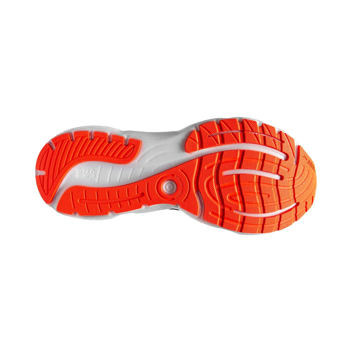 Brooks Men's Glycerin 20 running shoe in navy with orange accents