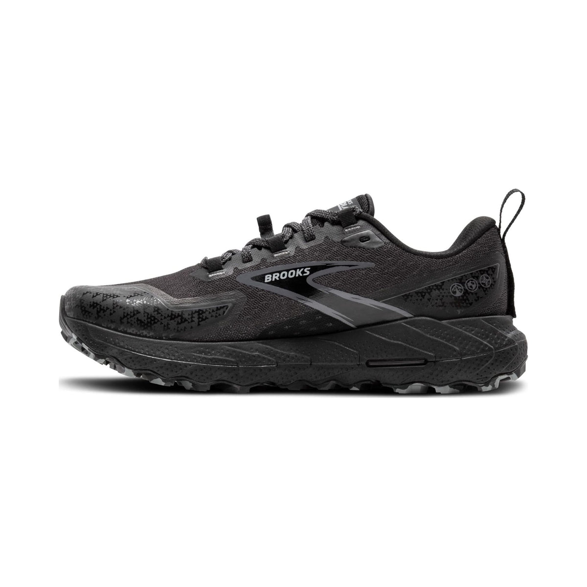 Brooks Cascadia 18 men's black mountain trail running shoe