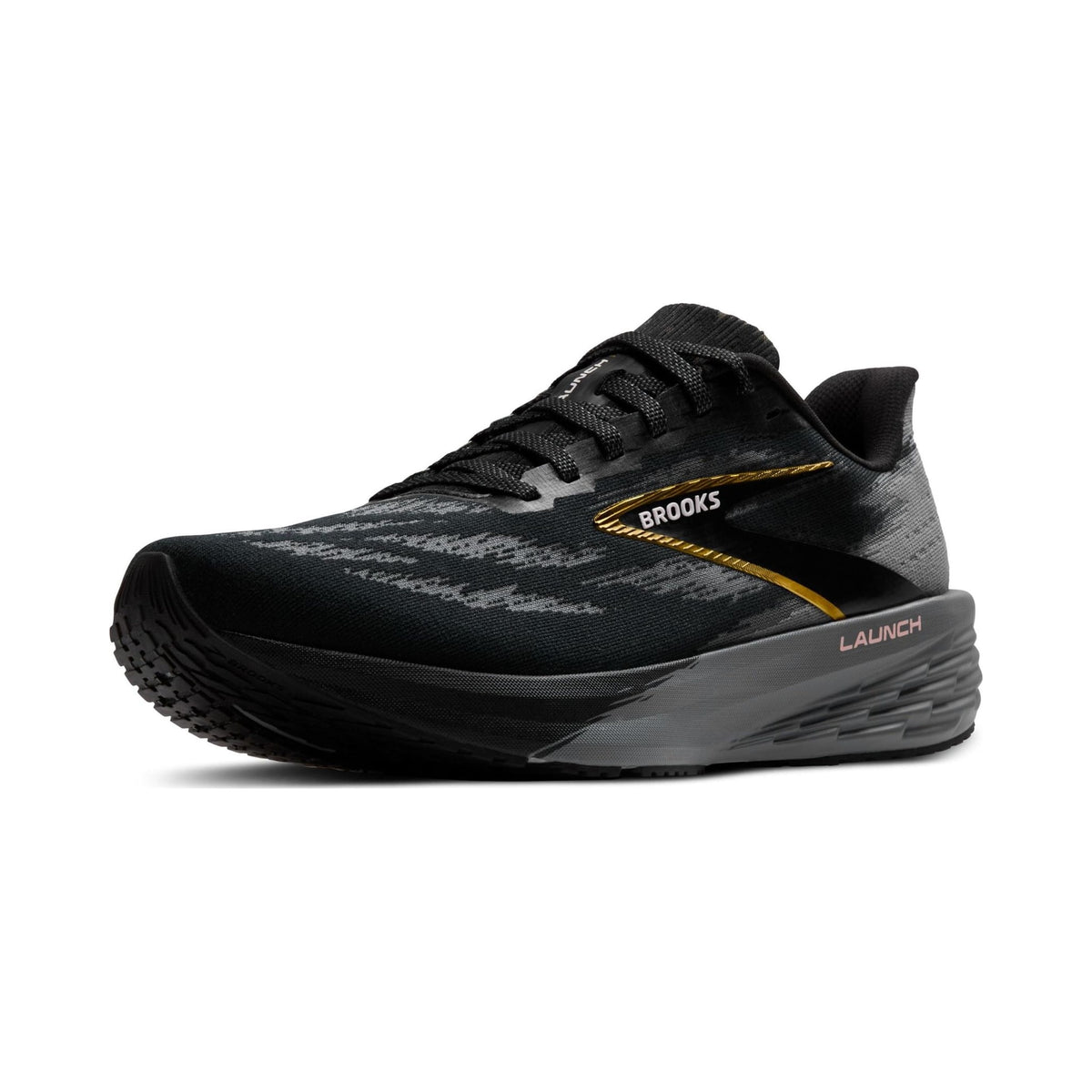 Brooks Men's Launch 11 neutral running shoe in black and grey