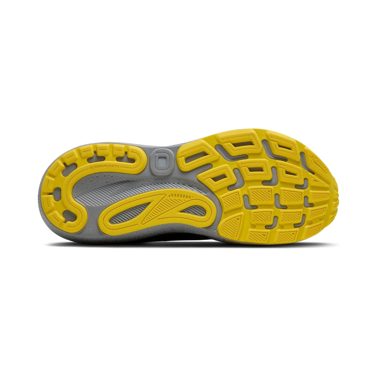 Brooks Women's Adrenaline GTS 24 running shoe in grey, black and yellow