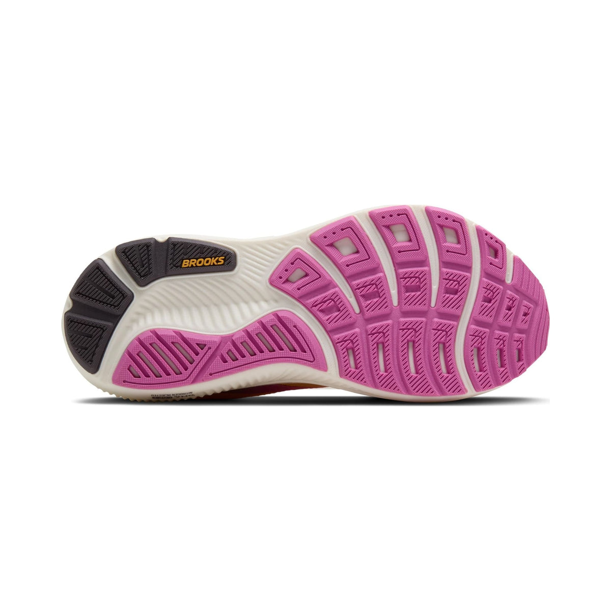 Brooks Women's Ghost 17 running shoe in peach and pink