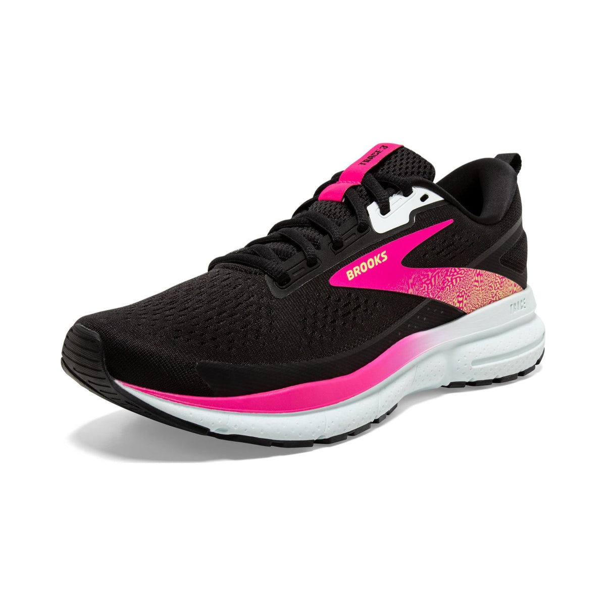 Brooks Women's Trace 3 neutral running shoe in black and pink