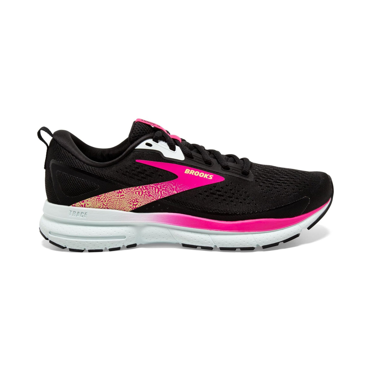 Brooks Women's Trace 3 neutral running shoe in black and pink
