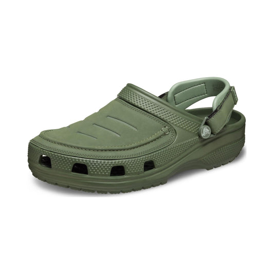Crocs Yukon Vista II LiteRide men's clog in army green, multiple views