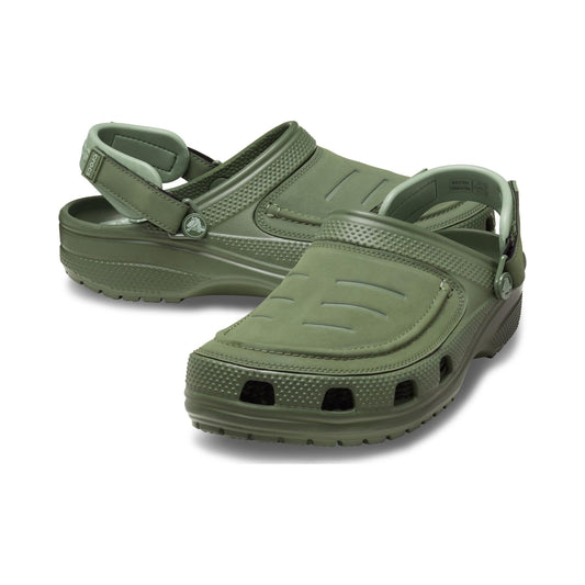 Crocs Yukon Vista II LiteRide men's clog in army green, multiple views