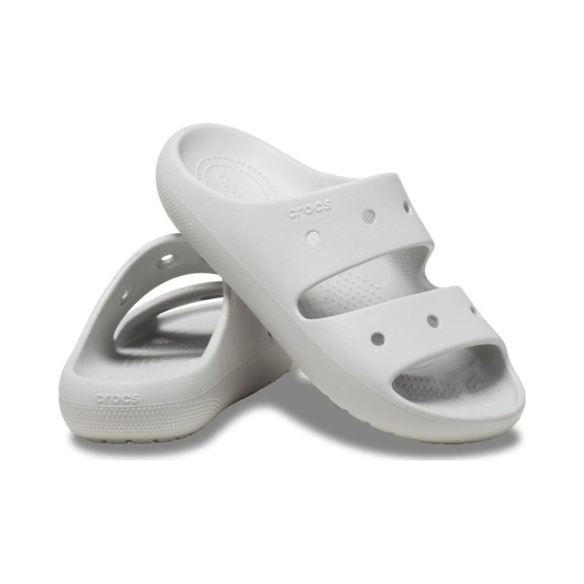 Crocs Classic Sandal V2 women's grey two-strap slide sandal