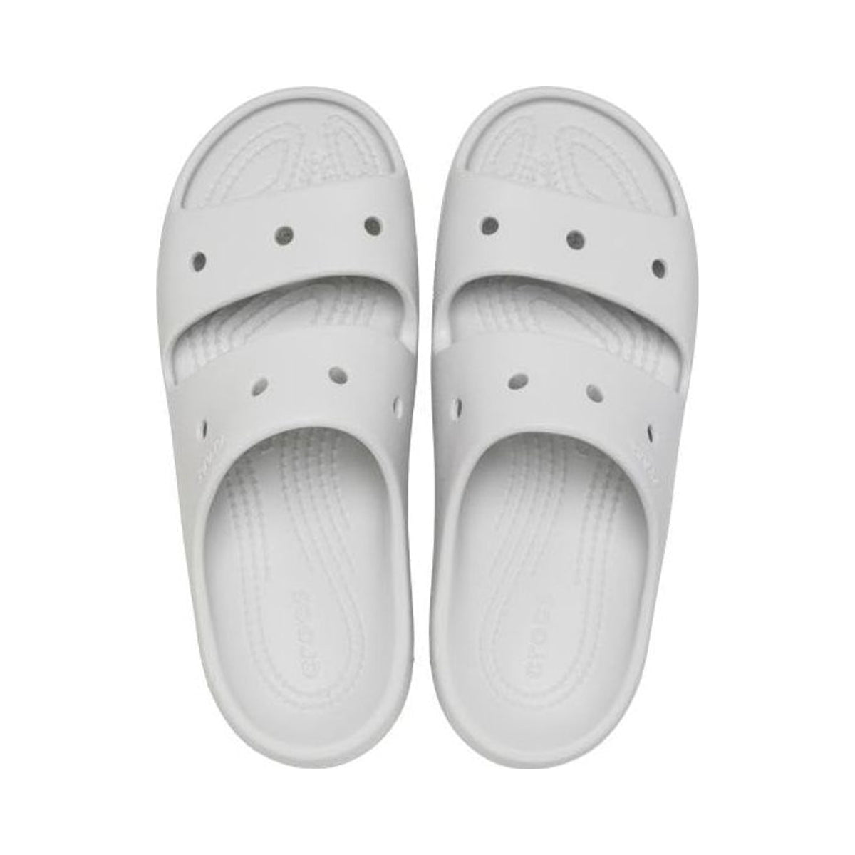 Crocs Classic Sandal V2 women's grey two-strap slide sandal
