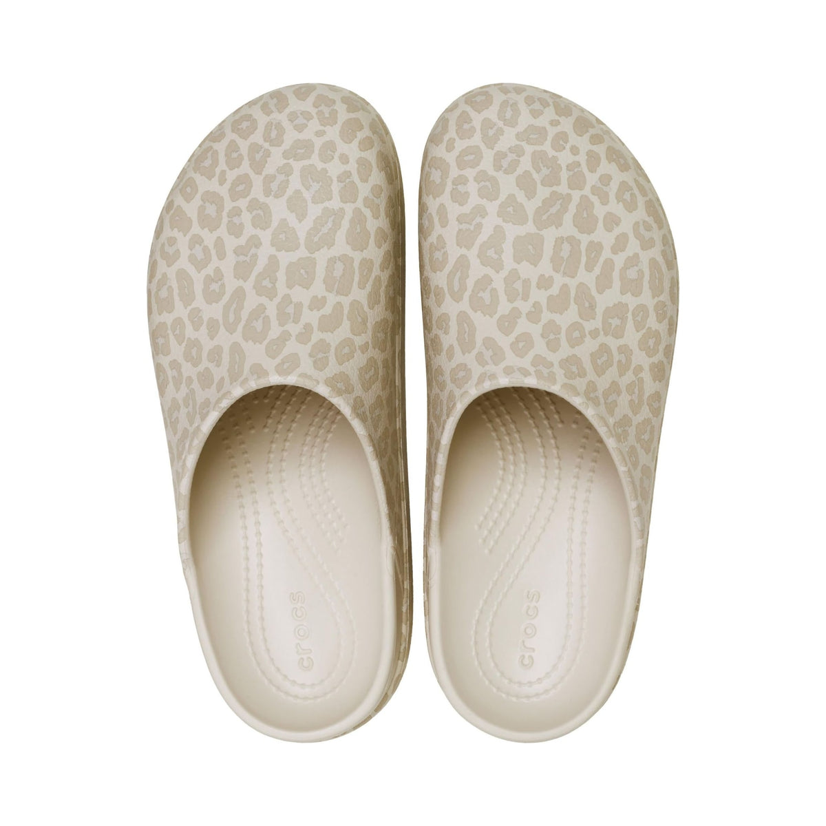 Crocs Women's Dylan Platform Clog in bone leopard print