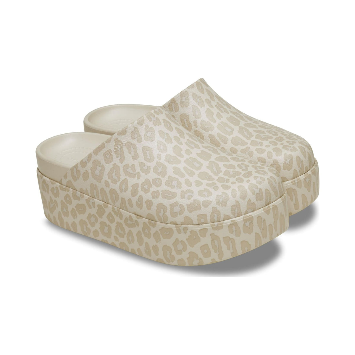 Crocs Women's Dylan Platform Clog in bone leopard print