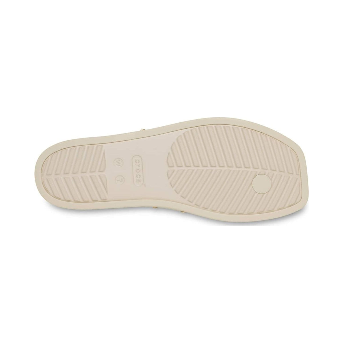 Crocs Women's Miami square-toe flip flops in bone, multiple views