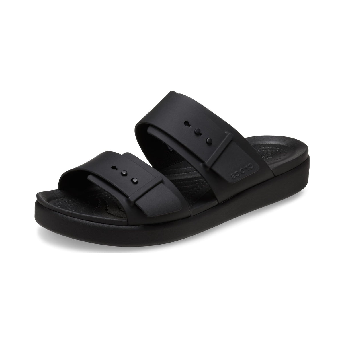 Crocs Women's Brooklyn Buckle Low black platform sandals