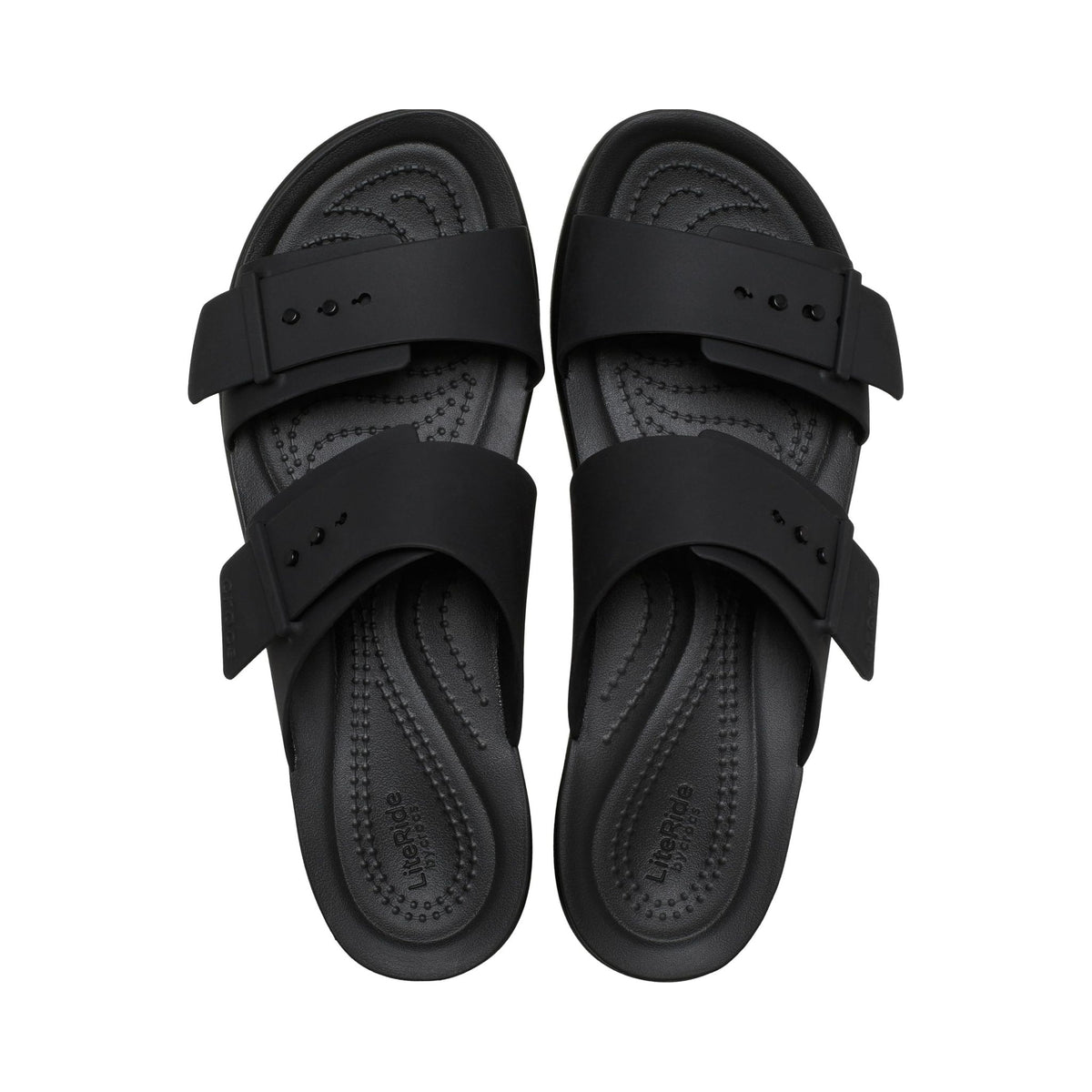 Crocs Women's Brooklyn Buckle Low black platform sandals