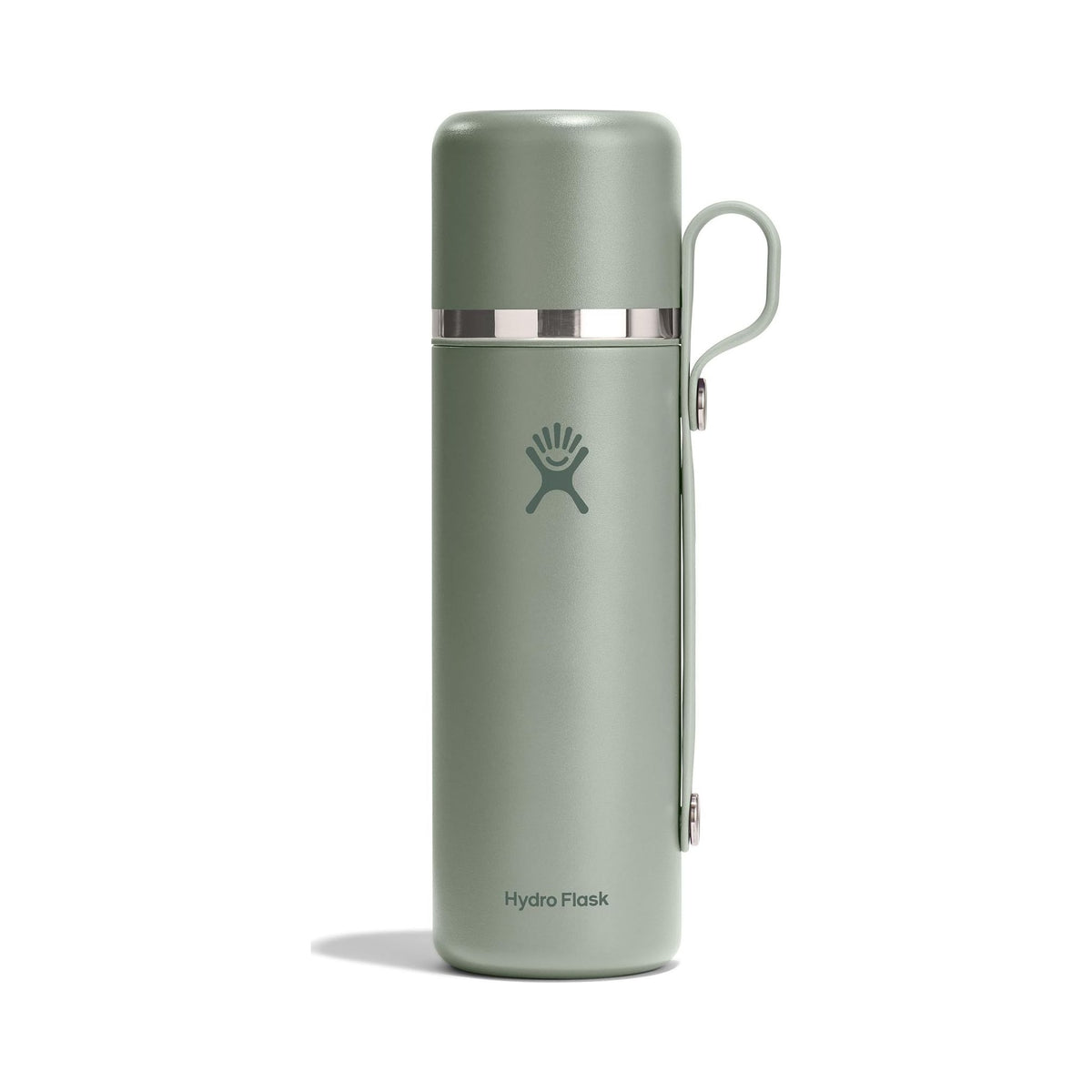 Hydro Flask insulated hot flask with integrated cup in sage green