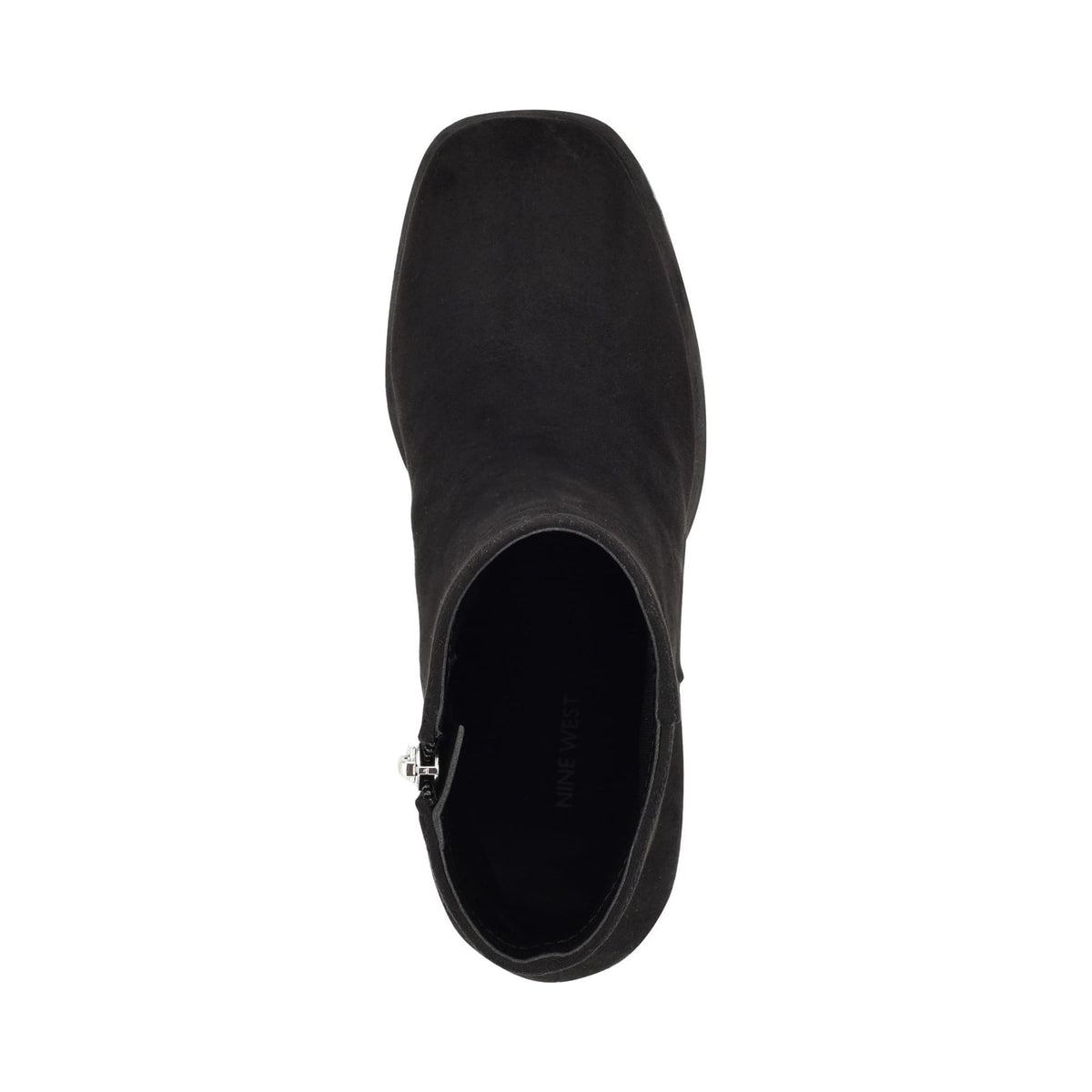 Nine West Women's Velo black faux suede platform block-heel ankle boot