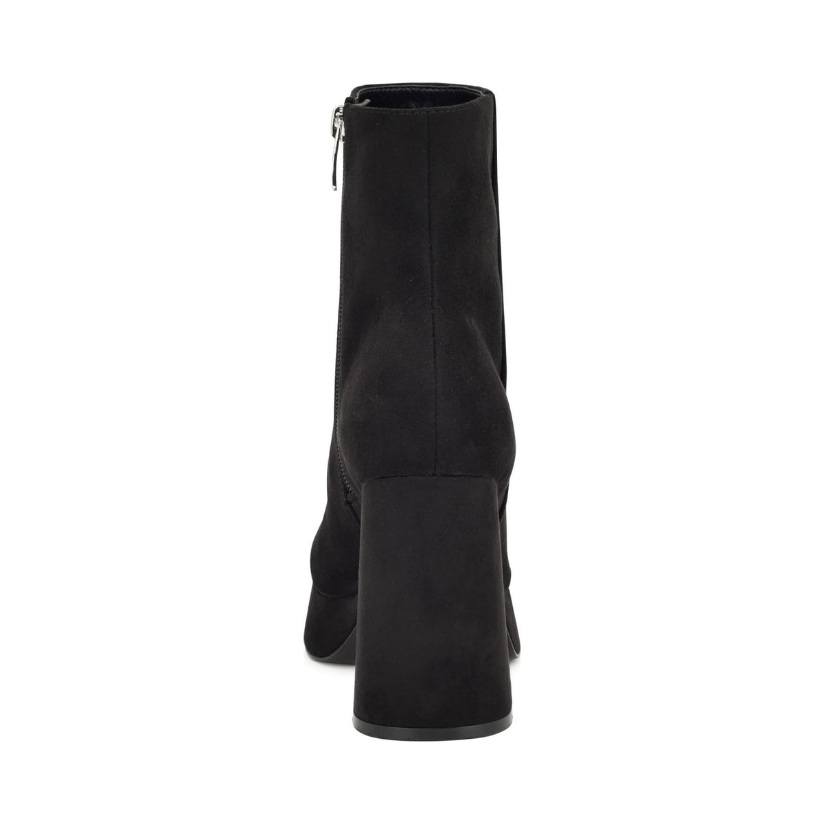Nine West Women's Velo black faux suede platform block-heel ankle boot