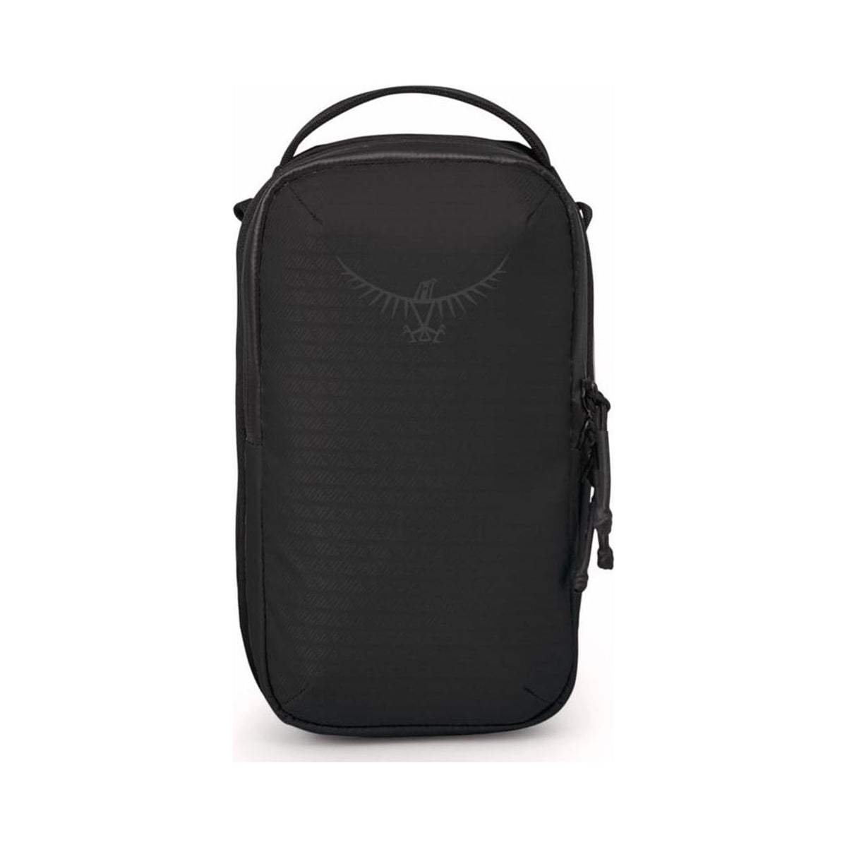 Osprey Archeon travel water bottle pouch in black with shoulder strap