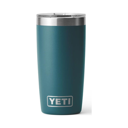 Yeti Rambler 10 oz stainless steel tumbler in teal with clear MagSlider lid