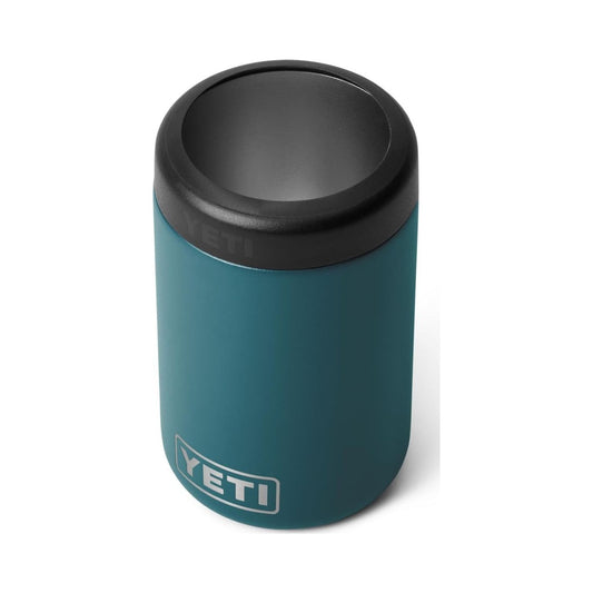 YETI Rambler 12 oz Colster can insulator in teal with black lid