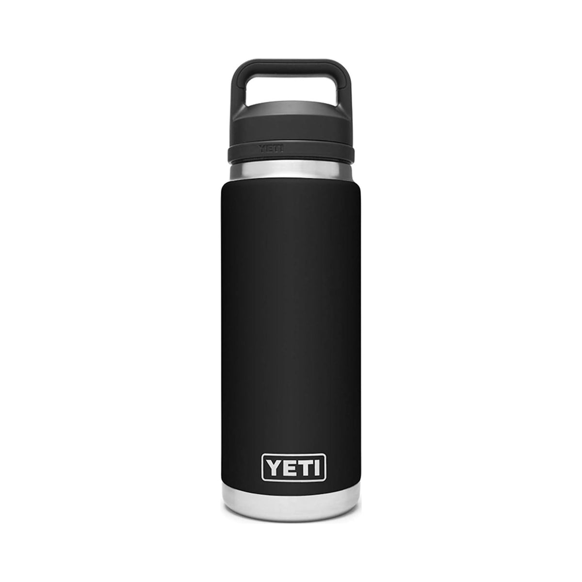 YETI Rambler 26 oz black insulated stainless steel bottle with Chug Cap