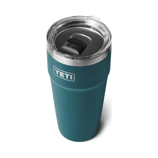YETI Rambler 30 oz stackable teal stainless steel tumbler with MagSlider lid