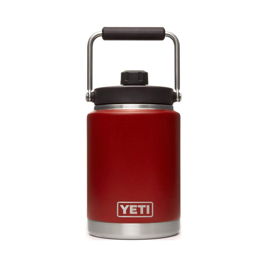 YETI Rambler Half Gallon Jug in red with MagCap, stainless steel insulated