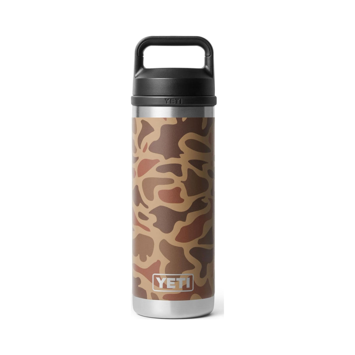 YETI Rambler Chug Cap insulated stainless steel bottle in camo