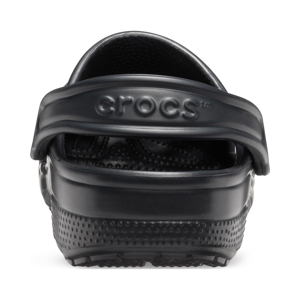 Crocs Classic Clogs in black, unisex adult slip-on shoes