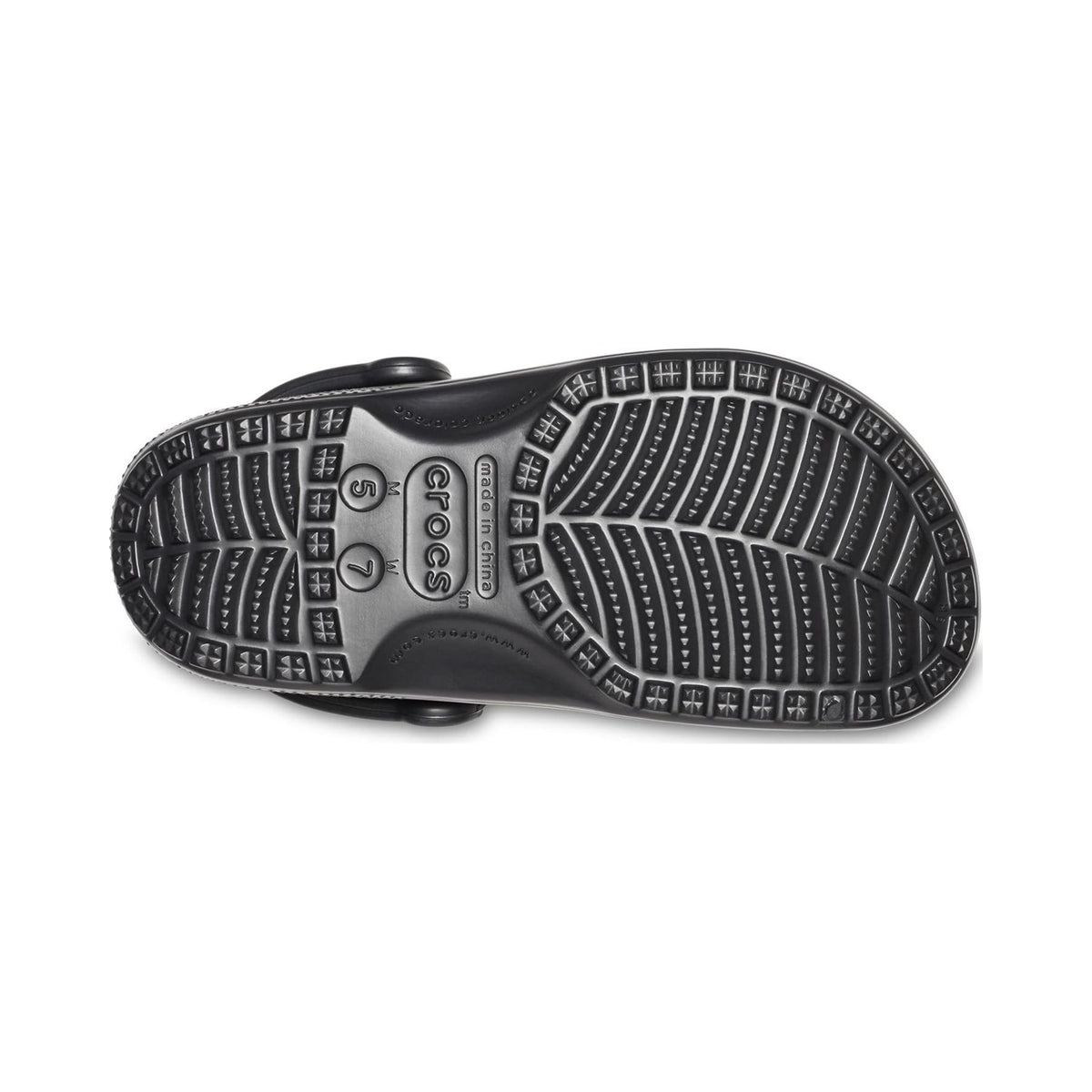 Crocs Classic Clogs in black, unisex adult slip-on shoes
