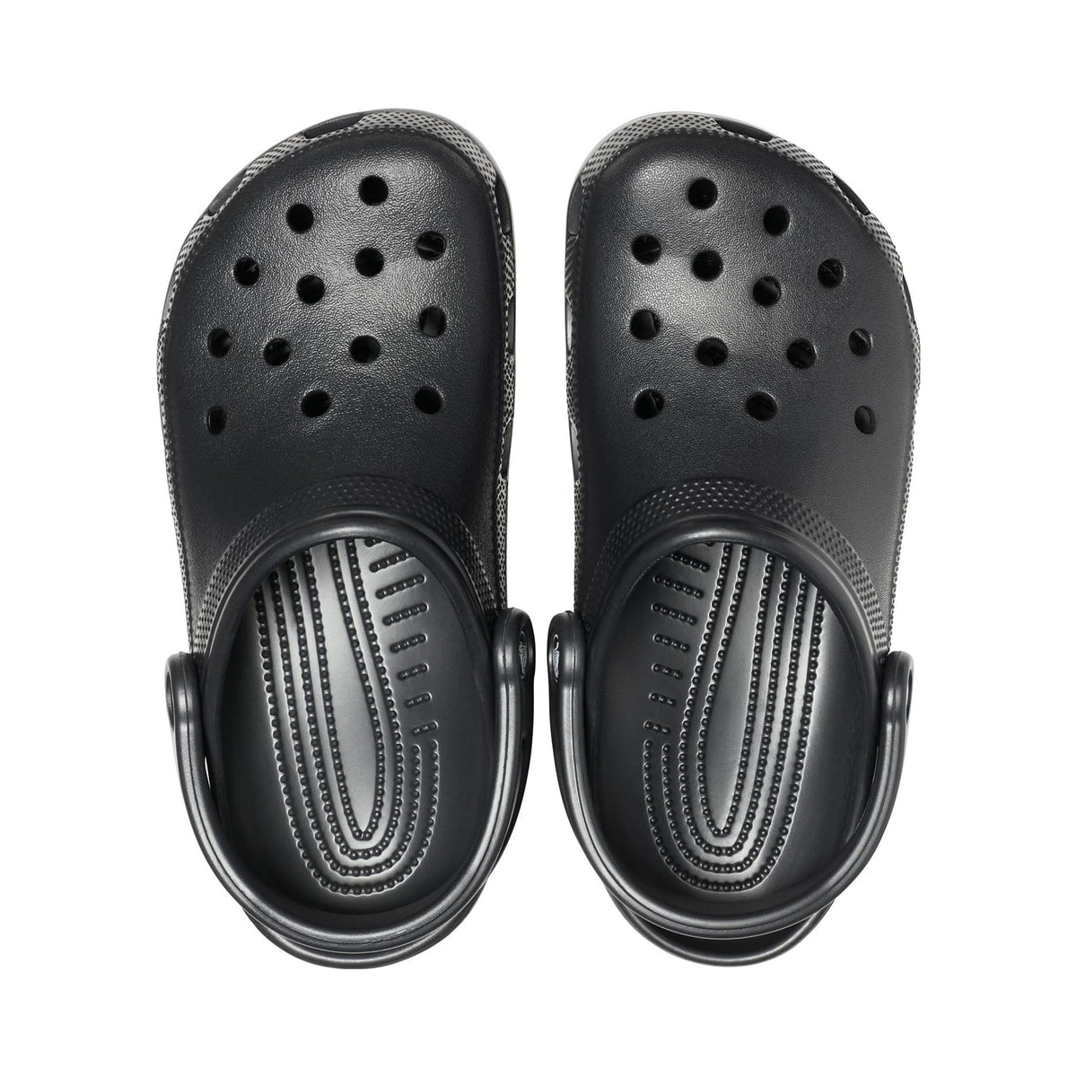Crocs Classic Clogs in black, unisex adult slip-on shoes